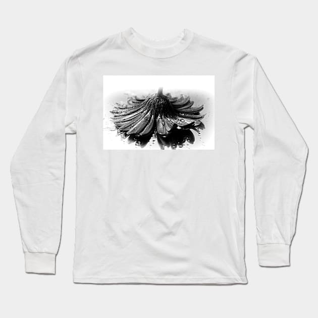 Flower #2 in Black and White. Long Sleeve T-Shirt by ikshvaku